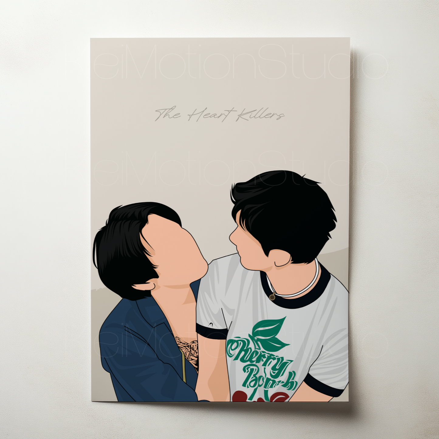 The Heart Killers - BL Fanart Print | First Khaotung x Kant Bison | Thai bl merch