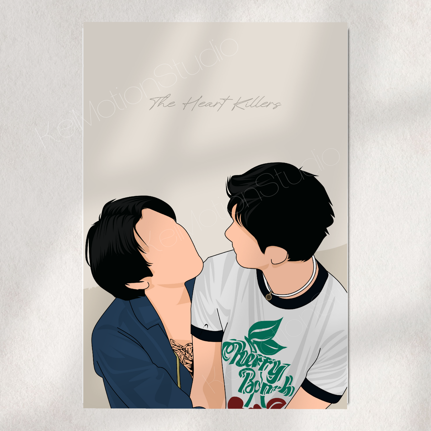 The Heart Killers - BL Fanart Print | First Khaotung x Kant Bison | Thai bl merch