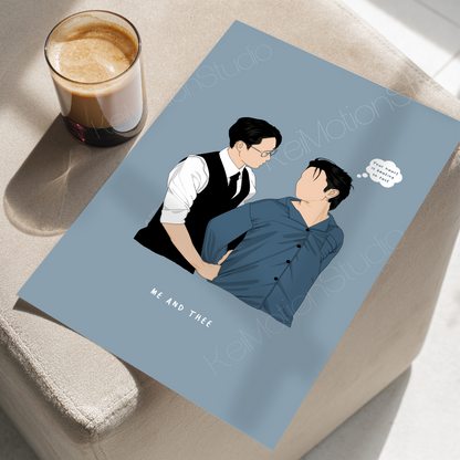 Me and Thee - BL Fanart Print | William Est x RomeMok | Thai bl merch