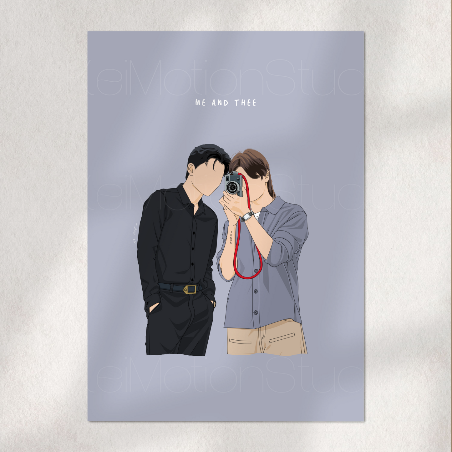 Me and Thee - BL Fanart Print | PondPhuwin x TheePeach | Thai bl merch