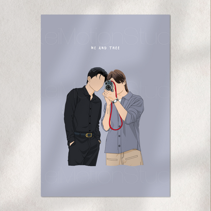Me and Thee - BL Fanart Print | PondPhuwin x TheePeach | Thai bl merch