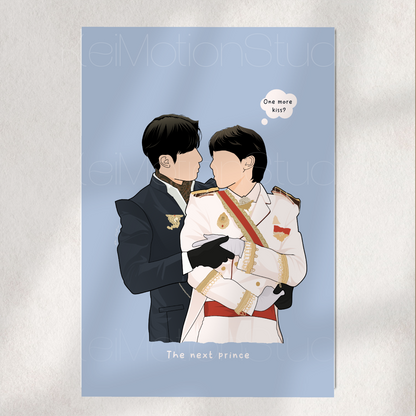 The next prince - BL Fanart Print | Zee NuNew x Charan Khanin | Thai bl merch