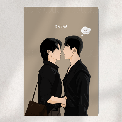 SHINE The Series - BL Fanart Print | Krailert x Naran | Thai BL Merch