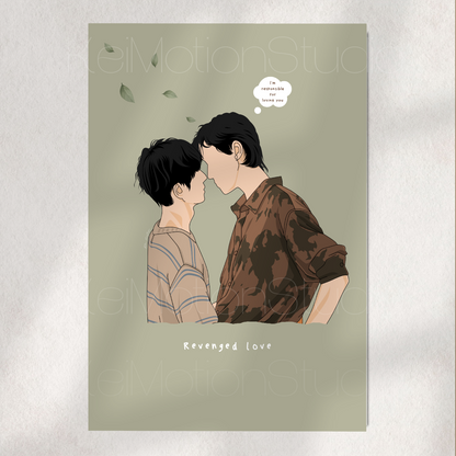 Revenged Love - Boys Love Fanart Print | Guo Cheng Yu x Xiao Shuai | Chinese BL Merch