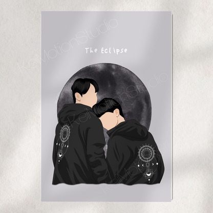 The Eclipse - BL Fanart Print | First Khaotung x Akk Ayan | Thai bl merch