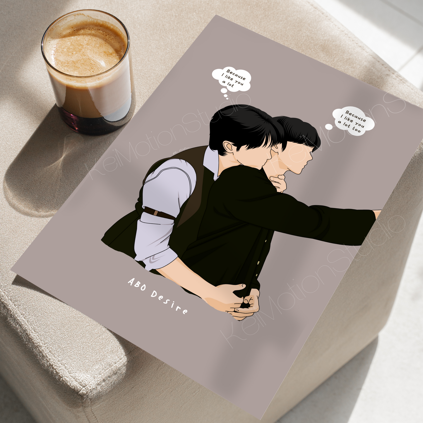 ABO Desire - Boys Love Fanart Print | Hua Yong x Sheng Shao You | Chinese BL Merch