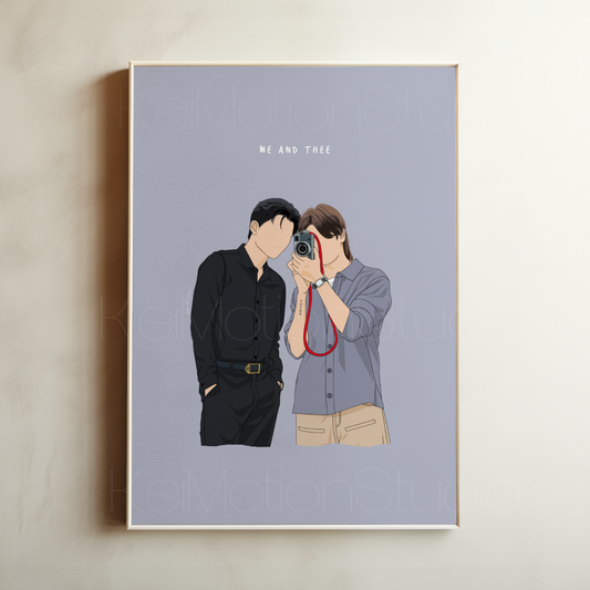 Me and Thee - BL Fanart Print | PondPhuwin x TheePeach | Thai bl merch