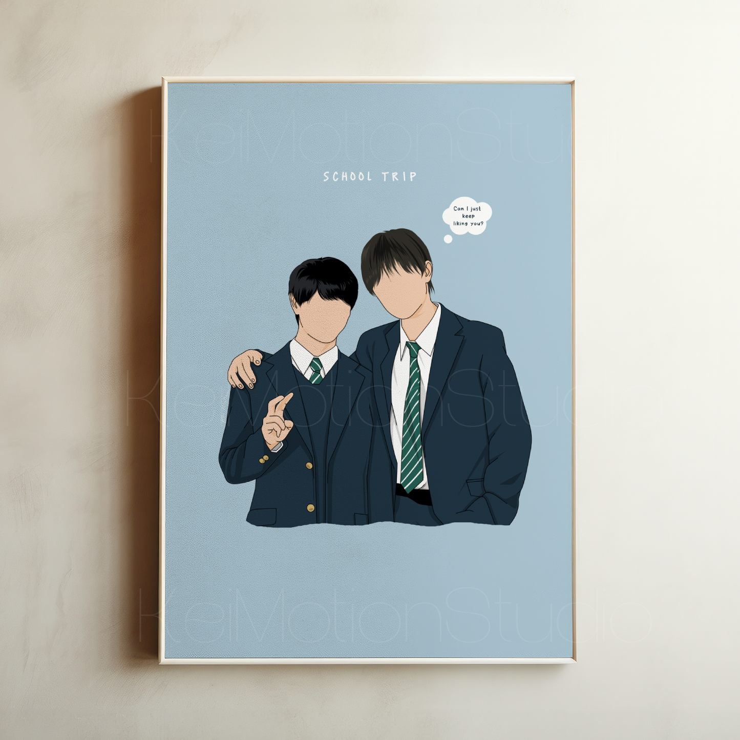 School Trip - BL Fanart Print | Watarai Hioki | Japanese bl merch