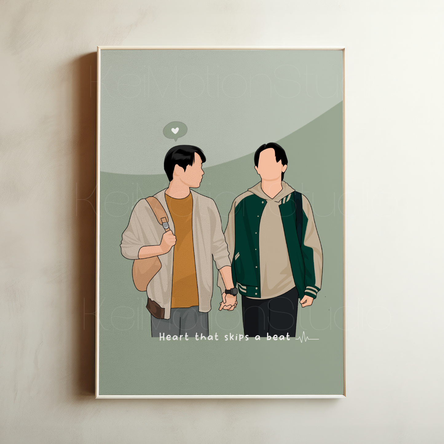 ThamePo: Heart that skips a beat - BL Fanart Print | WilliamEst x ThamePo | Thai bl merch