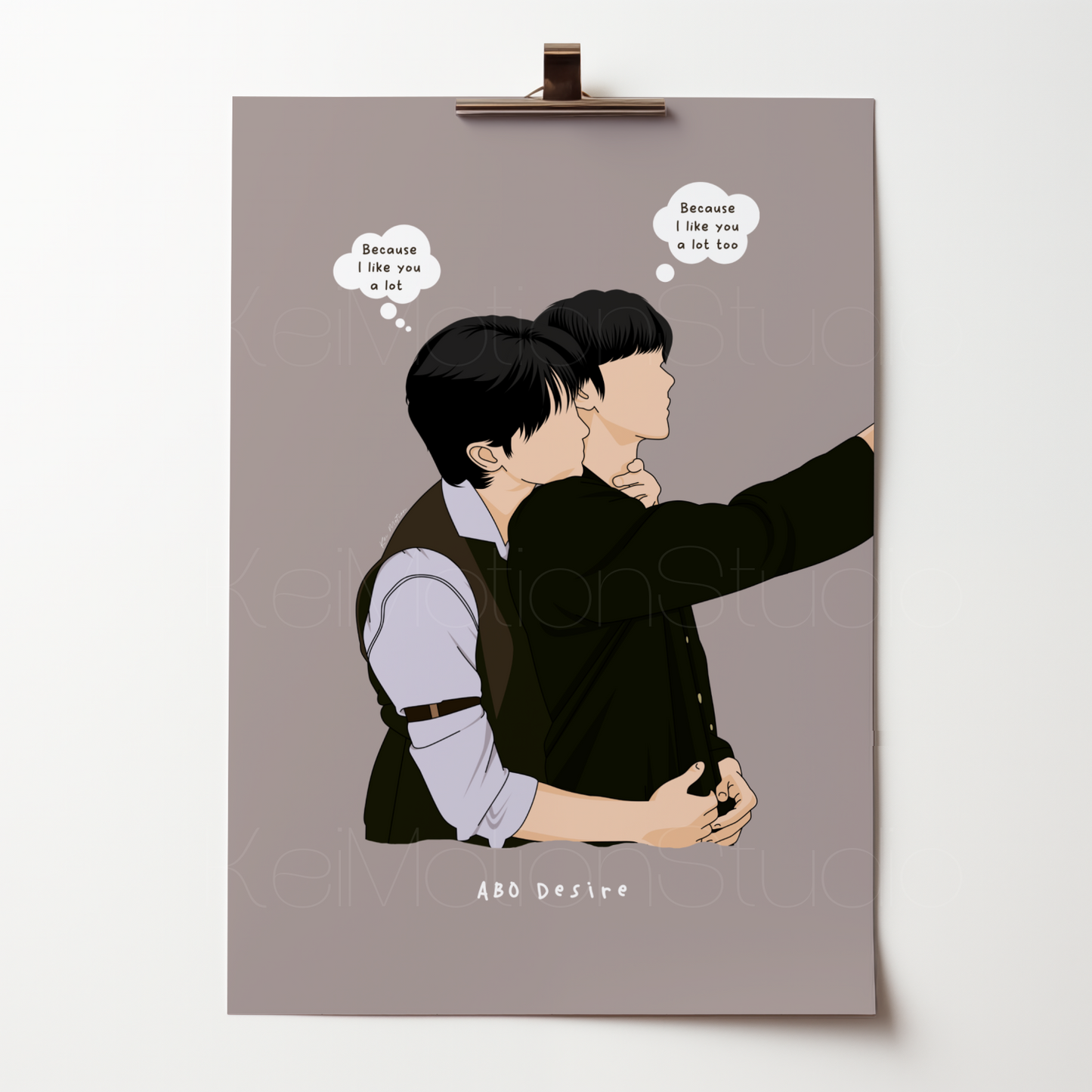 ABO Desire - Boys Love Fanart Print | Hua Yong x Sheng Shao You | Chinese BL Merch