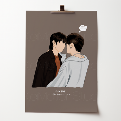 Revamp the Undead Story - BL Fanart Print |  Boun x Prem | Thai bl merch