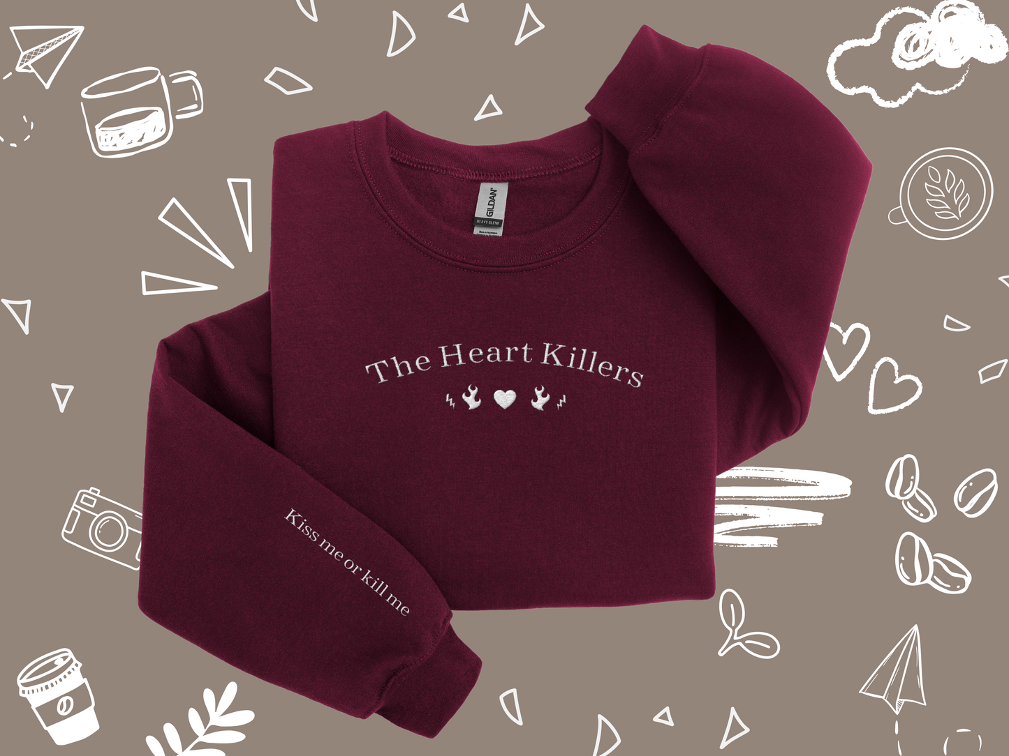 'The Heart Killers' Inspired Embroidery Sweatshirt