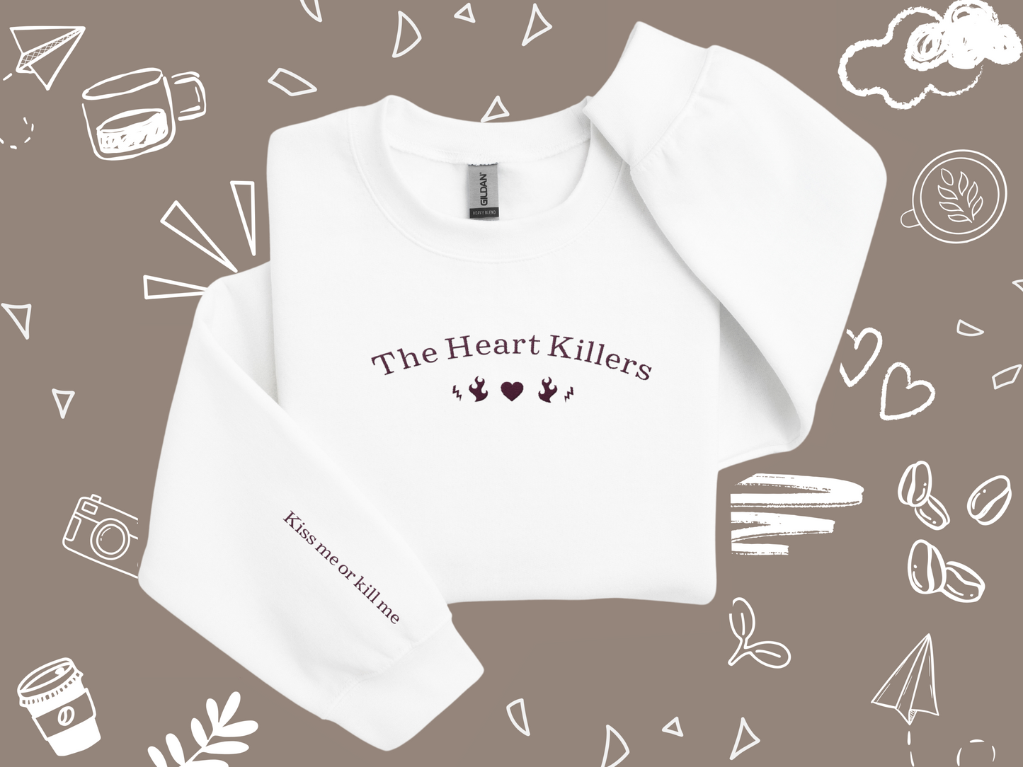 'The Heart Killers' Inspired Embroidery Sweatshirt