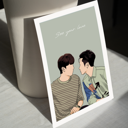 See Your Love - BL Fanart Print | Zi Xiang Shao Peng | Thai bl merch